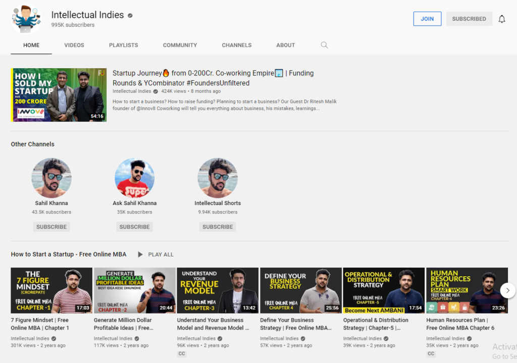 Intellectual Indies YouTube Screenshot